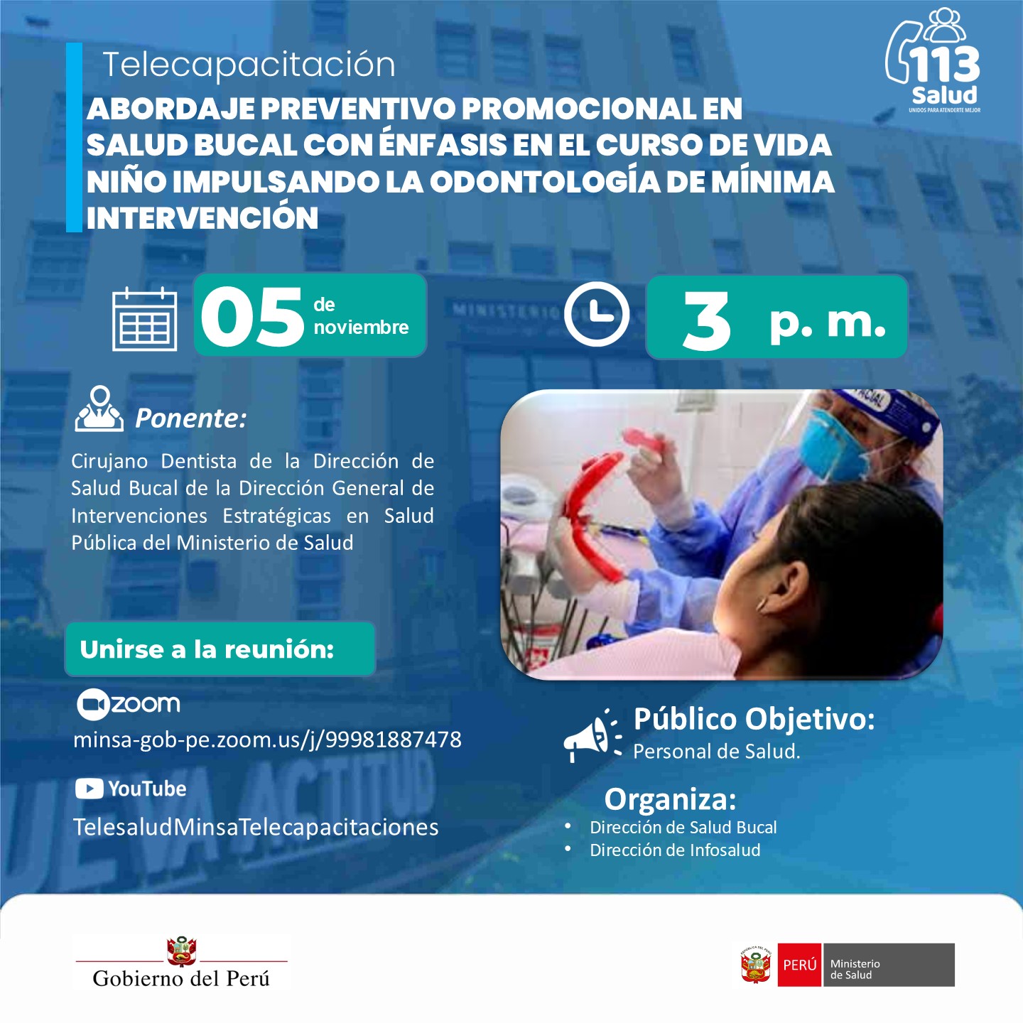 “ABORDAJE PREVENTIVO PROMOCIONAL EN SALUD BUCAL CON ÉNFASIS EN EL CURSO DE VIDA NIÑO IMPULSANDO LA ODONTOLOGÍA DE MÍNIMA INTERVENCIÓN”