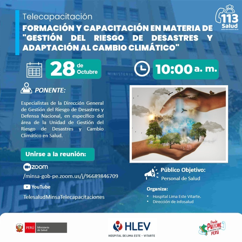 “FORMACIÓN Y CAPACITACIÓN EN MATERIA DE "GESTIÓN DEL RIESGO DE DESASTRES Y ADAPTACIÓN AL CAMBIO CLIMÁTICO".