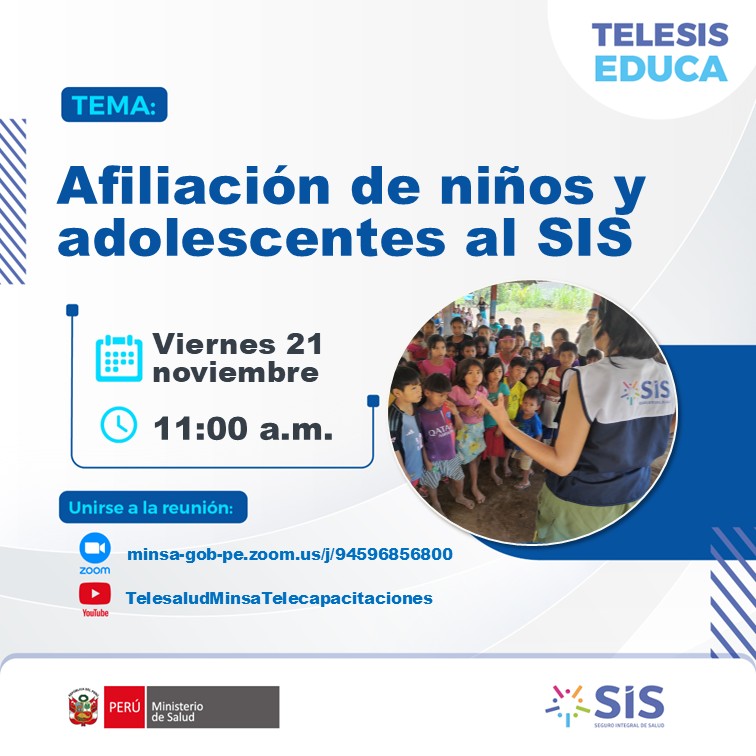 "AFILIACIÓN DE NIÑOS Y ADOLESCENTES AL SIS 📱📳