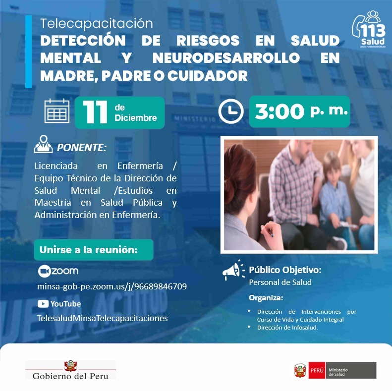 "DETECCIÓN DE RIESGOS EN SALUD MENTAL Y NEURODESARROLLO EN MADRE, PADRE O CUIDADOR"