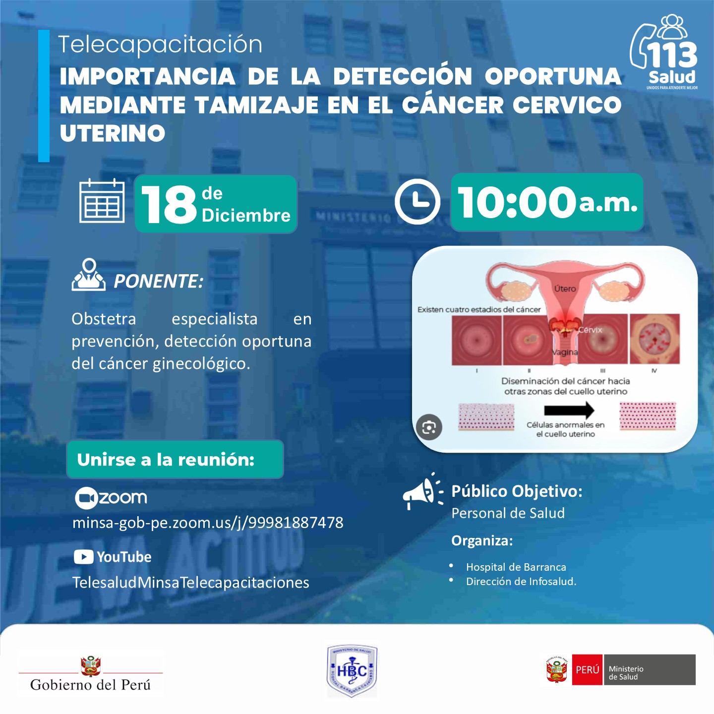 "IMPORTANCIA DE LA DETECCIÓN OPORTUNA MEDIANTE TAMIZAJE EN EL CÁNCER CERVICO UTERINO"