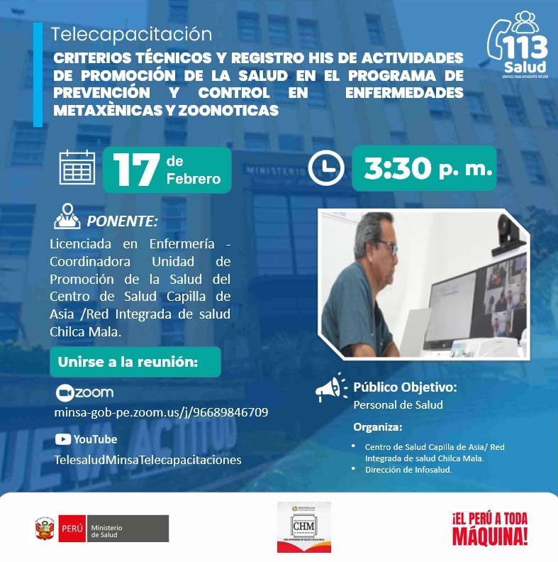 “CRITERIOS TÉCNICOS Y REGISTRO HIS DE ACTIVIDADES DE PROMOCIÓN DE LA SALUD EN EL PROGRAMA DE PREVENCIÓN Y CONTROL EN  ENFERMEDADES METAXÈNICAS Y ZOONOTICAS"